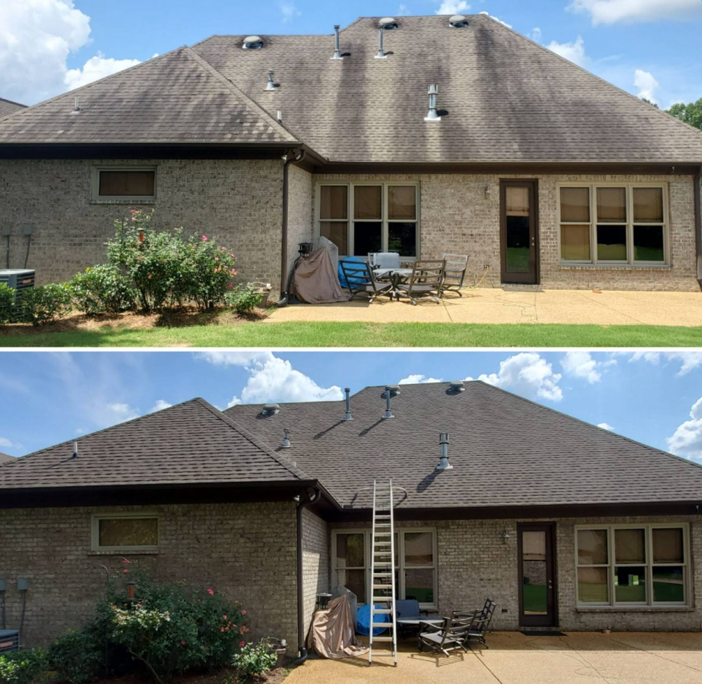 House & roof soft wash